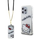 Apple iPhone 15 Pro Uyumlu Kılıf Hello Kitty Orjinal Lisanslı Askılı Yazı ve İkonik Logolu Daydreaming Kapak