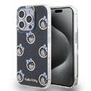 Apple iPhone 15 Pro Uyumlu Kılıf Hello Kitty Orjinal Lisanslı Elektroplating Kaplama Kabarcık Baskılı Kapak
