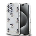 Apple iPhone 15 Pro Uyumlu Kılıf Hello Kitty Orjinal Lisanslı Elektroplating Kaplama Kabarcık Baskılı Kapak