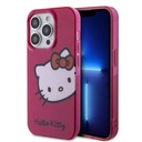 Apple iPhone 15 Pro Max Uyumlu Kılıf Hello Kitty Orjinal Lisanslı Yazı ve İkonik Logolu Kitty Head Kapak