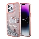 Apple iPhone 15 Pro Max Uyumlu Kılıf Hello Kitty Orjinal Lisanslı İkonik Sıvılı Glitter Kapak
