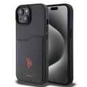 Apple iPhone 15 Uyumlu Kılıf U.S. Polo Assn. Orjinal Lisanslı Baskı Logolu PU Kartlıklı Kapak