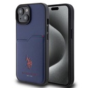 Apple iPhone 15 Uyumlu Kılıf U.S. Polo Assn. Orjinal Lisanslı Baskı Logolu PU Kartlıklı Kapak