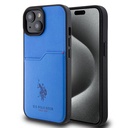 Apple iPhone 15 Uyumlu Kılıf U.S. Polo Assn. Orjinal Lisanslı Baskı Logolu PU Kartlıklı Kapak