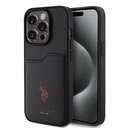 Apple iPhone 15 Pro Uyumlu Kılıf U.S. Polo Assn. Orjinal Lisanslı Baskı Logolu PU Kartlıklı Kapak