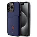 Apple iPhone 15 Pro Max Uyumlu Kılıf U.S. Polo Assn. Orjinal Lisanslı Baskı Logolu PU Kartlıklı Kapak