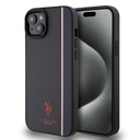 Apple iPhone 15 Uyumlu Kılıf U.S. Polo Assn. Orjinal Lisanslı Üç Renk Şerit Tasarımlı Baskı Logolu Kapak