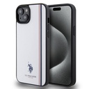 Apple iPhone 15 Plus Uyumlu Kılıf U.S. Polo Assn. Orjinal Lisanslı Üç Renk Şerit Tasarımlı Baskı Logolu Kapak