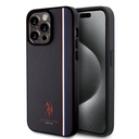 Apple iPhone 15 Pro Max Uyumlu Kılıf U.S. Polo Assn. Orjinal Lisanslı Üç Renk Şerit Tasarımlı Baskı Logolu Kapak