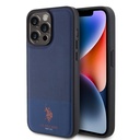 Apple iPhone 15 Pro Uyumlu Kılıf U.S. Polo Assn. Orjinal Lisanslı Suni Deri Arka Yüzey Baskı Logolu Örgü Desenli Kapak
