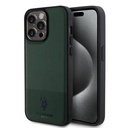 Apple iPhone 15 Pro Max Uyumlu Kılıf U.S. Polo Assn. Orjinal Lisanslı Suni Deri Arka Yüzey Baskı Logolu Örgü Desenli Kapak