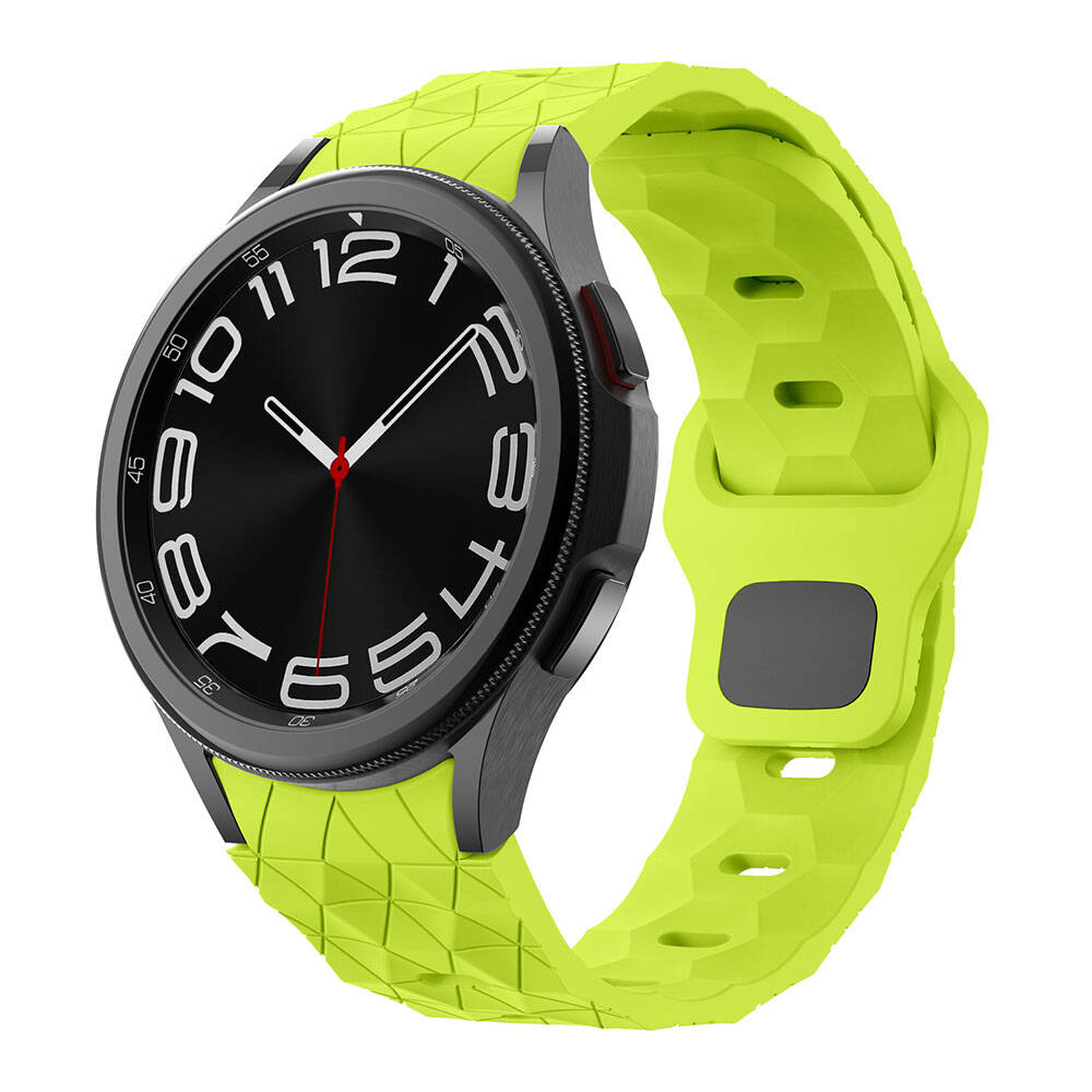 Samsung Galaxy Watch 5 40mm Uyumlu Zore KRD-116 20mm Futbol Desenli Spor Tasarımlı Silikon Kordon