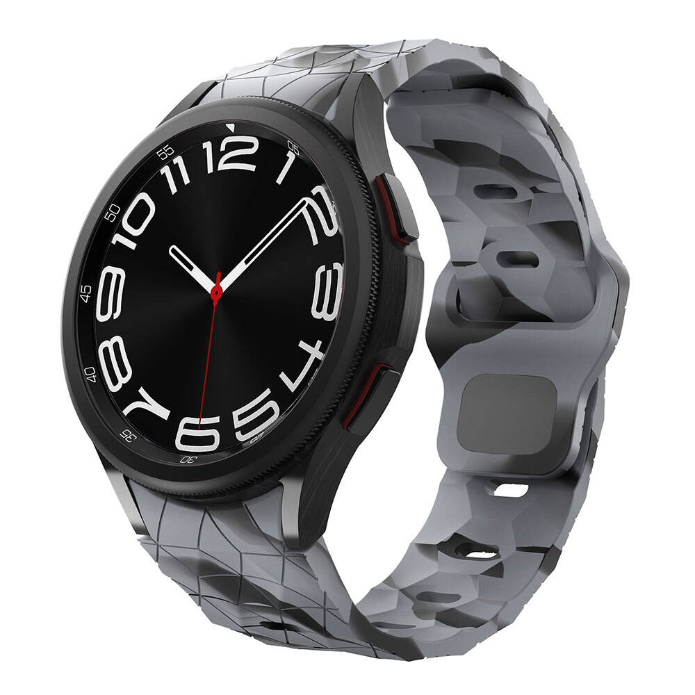 Samsung Galaxy Watch 5 40mm Uyumlu Zore KRD-116 20mm Futbol Desenli Spor Tasarımlı Silikon Kordon