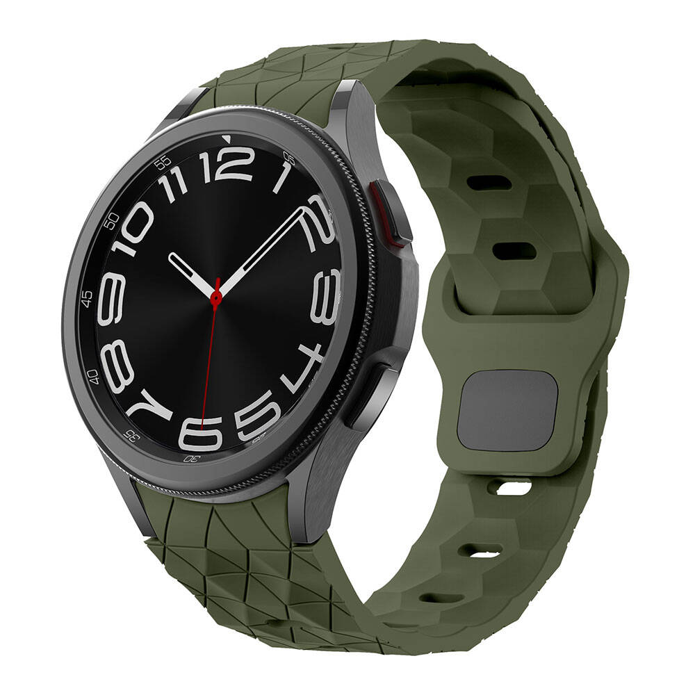 Samsung Galaxy Watch 5 40mm Uyumlu Zore KRD-116 20mm Futbol Desenli Spor Tasarımlı Silikon Kordon