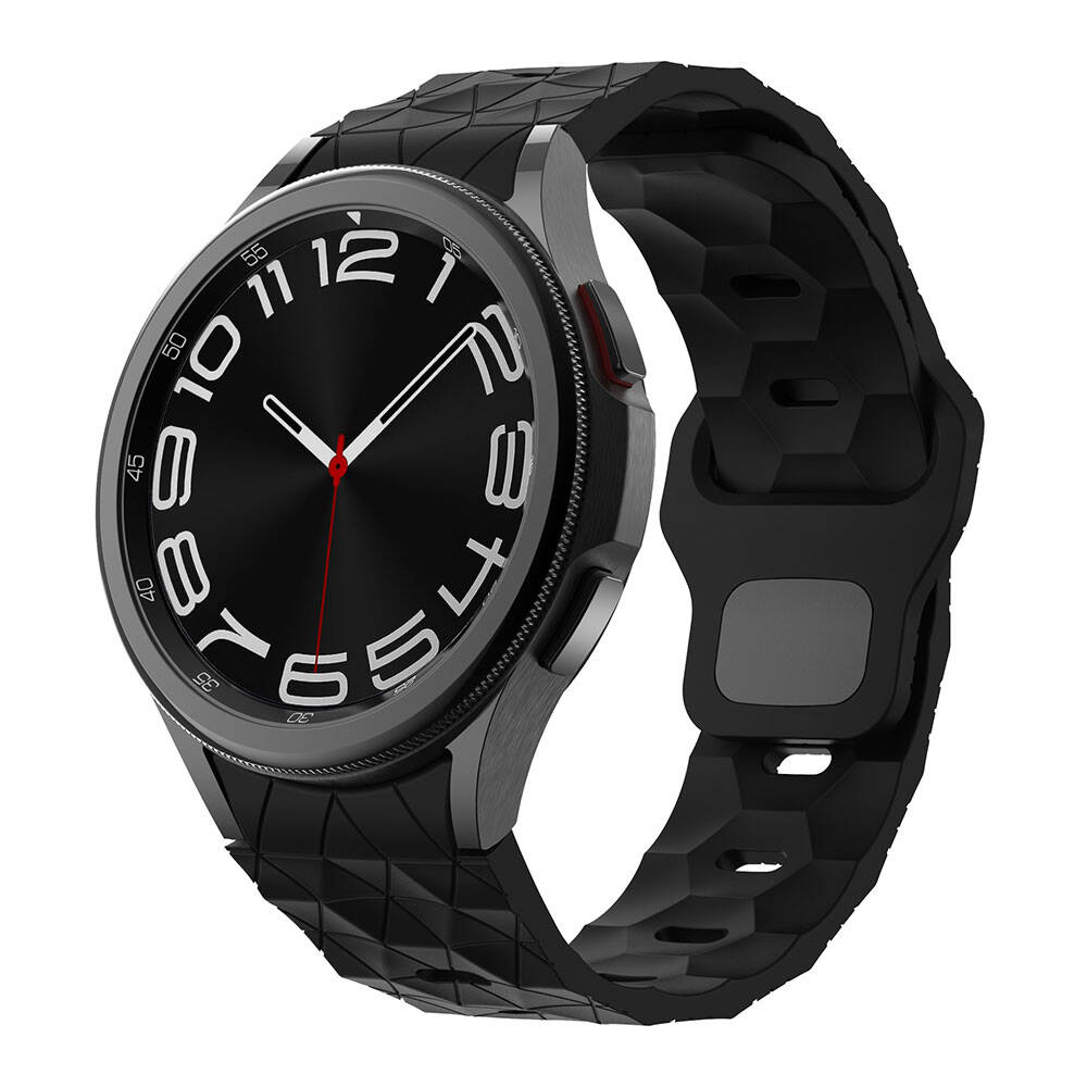 Samsung Galaxy Watch 5 40mm Uyumlu Zore KRD-116 20mm Futbol Desenli Spor Tasarımlı Silikon Kordon