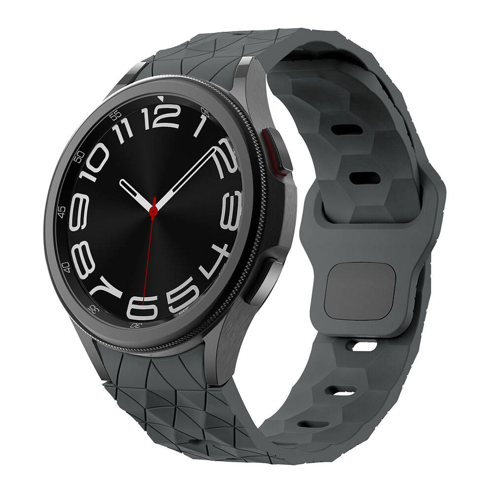 Samsung Galaxy Watch 5 40mm Uyumlu Zore KRD-116 20mm Futbol Desenli Spor Tasarımlı Silikon Kordon