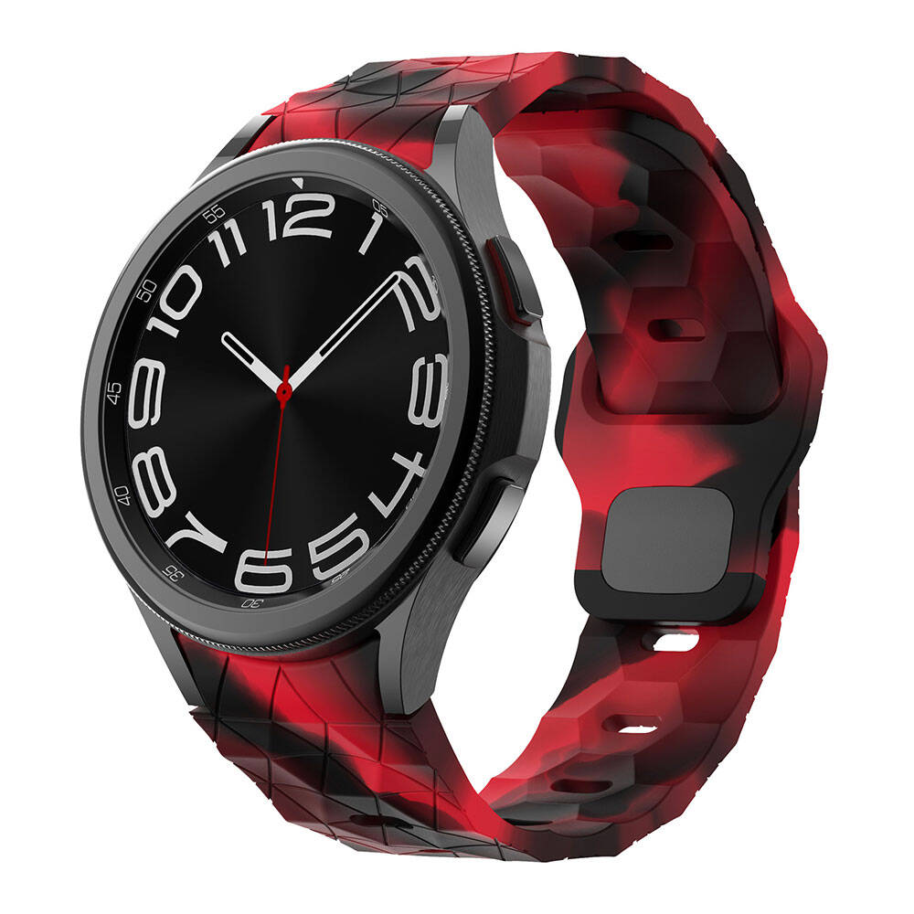 Samsung Galaxy Watch 5 40mm Uyumlu Zore KRD-116 20mm Futbol Desenli Spor Tasarımlı Silikon Kordon