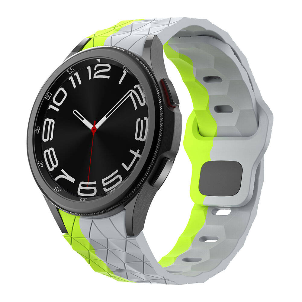 Samsung Galaxy Watch 5 40mm Uyumlu Zore KRD-116 20mm Futbol Desenli Spor Tasarımlı Silikon Kordon