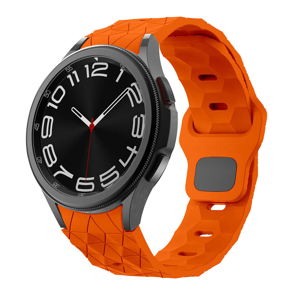 Samsung Galaxy Watch 5 40mm Uyumlu Zore KRD-116 20mm Futbol Desenli Spor Tasarımlı Silikon Kordon