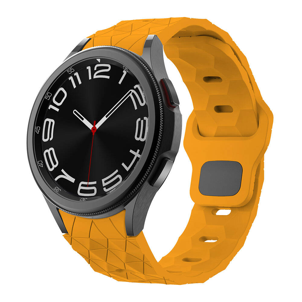 Samsung Galaxy Watch 5 40mm Uyumlu Zore KRD-116 20mm Futbol Desenli Spor Tasarımlı Silikon Kordon