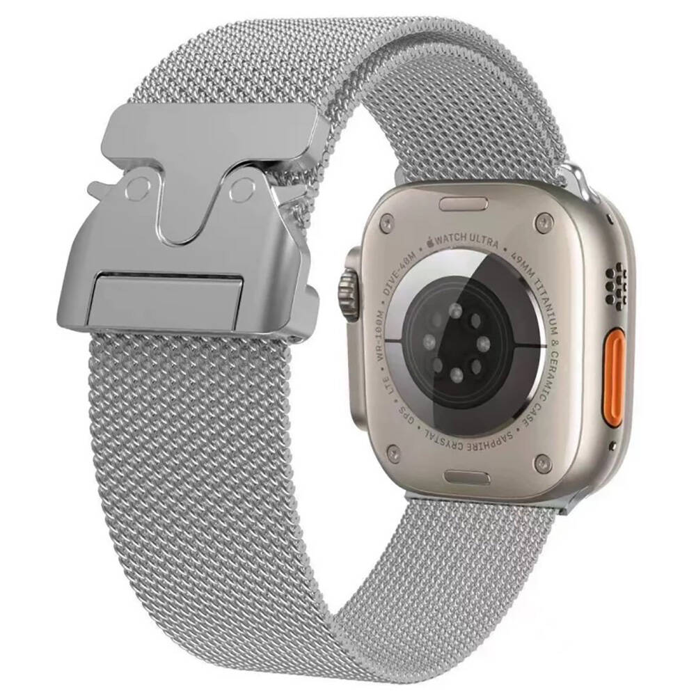 Apple Watch 10 42mm Uyumlu Zore KRD-25 Metal Hasır Kordon