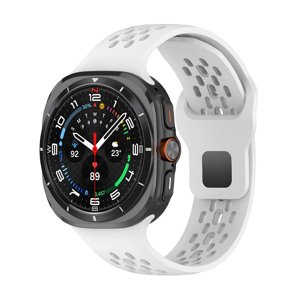 Samsung Galaxy Watch Ultra 47mm Uyumlu Zore KRD-119 Delikli Tasarım Silikon Kordon