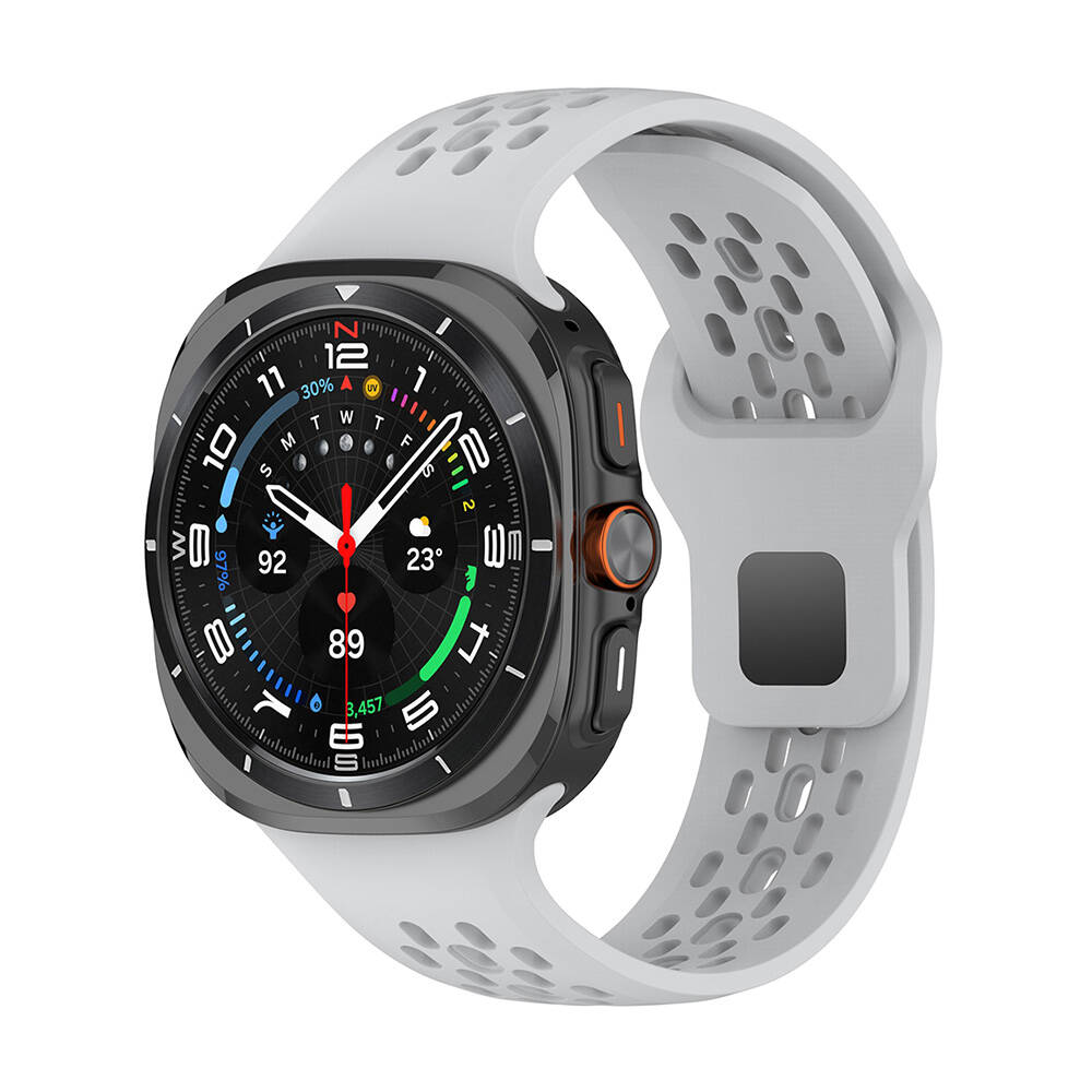 Samsung Galaxy Watch Ultra 47mm Uyumlu Zore KRD-119 Delikli Tasarım Silikon Kordon