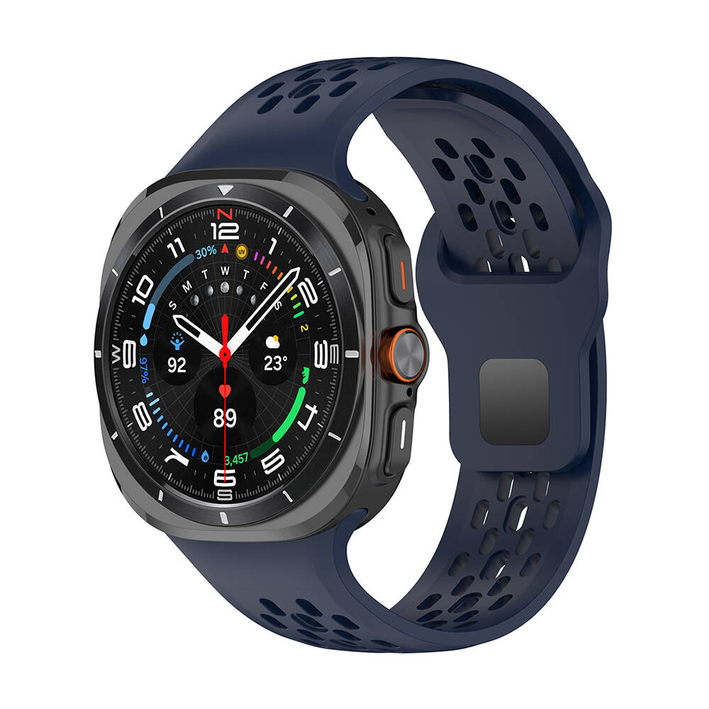 Samsung Galaxy Watch Ultra 47mm Uyumlu Zore KRD-119 Delikli Tasarım Silikon Kordon