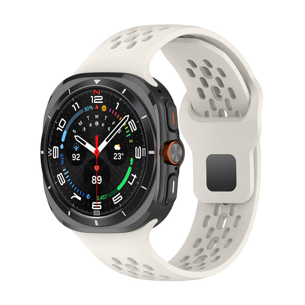 Samsung Galaxy Watch Ultra 47mm Uyumlu Zore KRD-119 Delikli Tasarım Silikon Kordon
