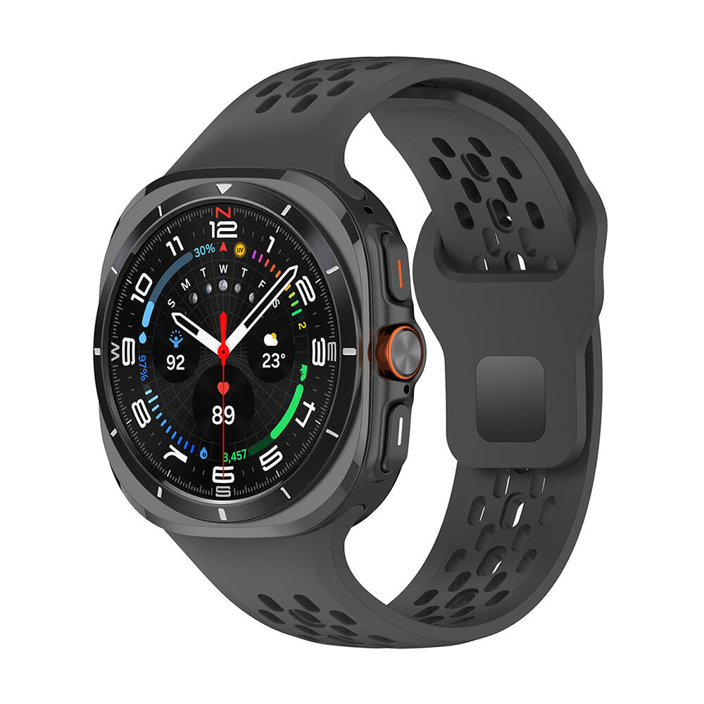 Samsung Galaxy Watch Ultra 47mm Uyumlu Zore KRD-119 Delikli Tasarım Silikon Kordon