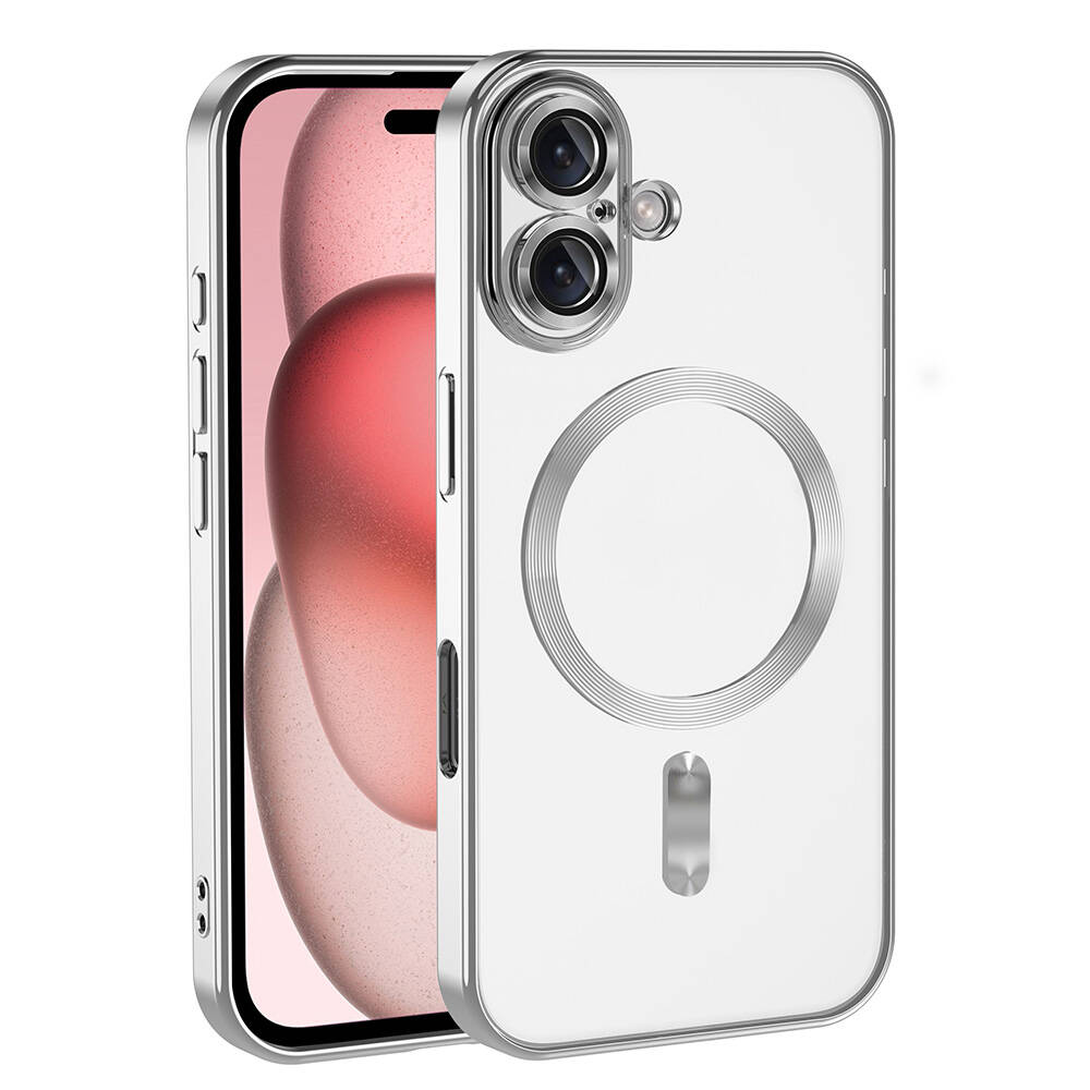 Apple iPhone 16 Uyumlu Kılıf Kamera Korumalı M-safe Wireless Şarj Özellikli Zore Demre Kapak