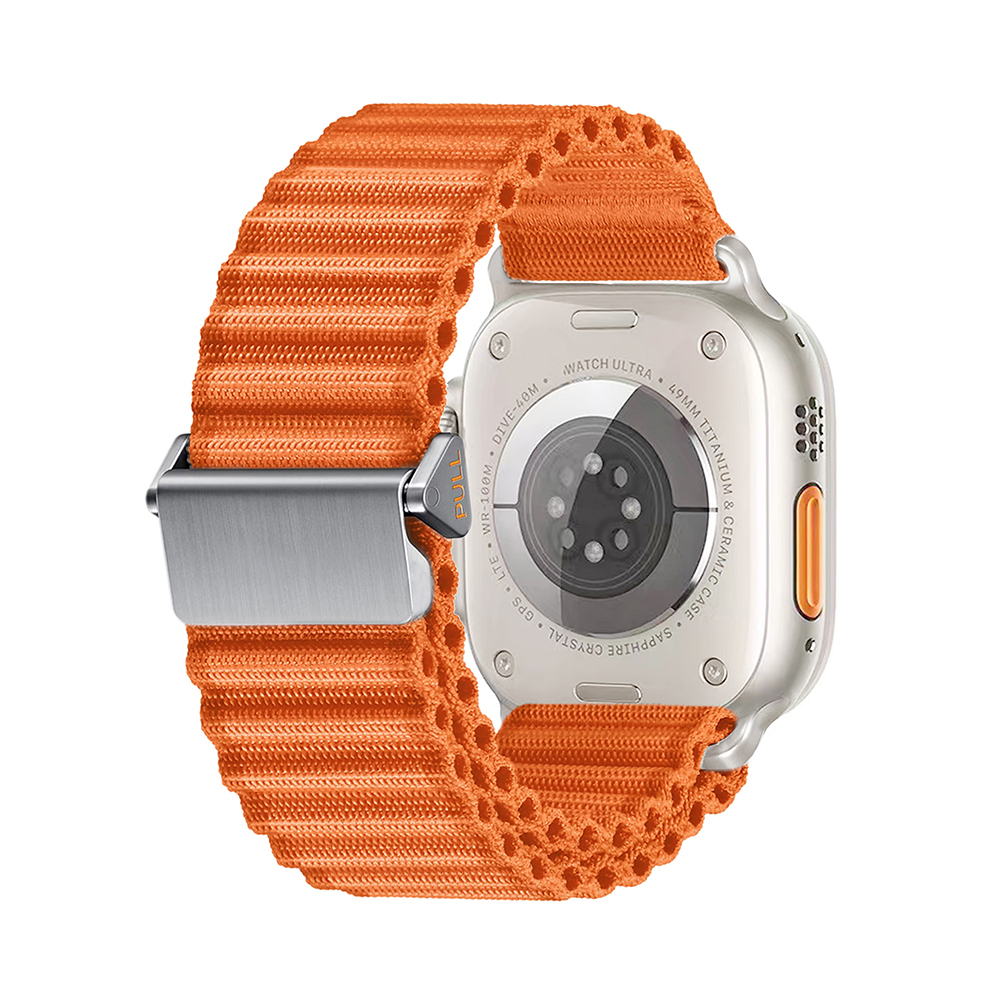 Apple Watch 10 46mm Uyumlu Zore KRD-123 Naylon Kumaş Hasır Örgülü Kordon