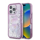 Apple iPhone 16 Pro Max Uyumlu Kılıf Hello Kitty Orjinal Lisanslı Sıvılı Simli 50. Yıldönümü Partisi Kapak