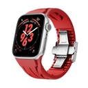 Apple Watch 10 46mm Uyumlu KRD-127 Metal Tokalı Silikon Kordon