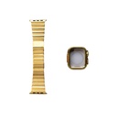 Apple Watch 7 45mm Uyumlu Zore KRD-126 Sert Kasa Koruyuculu Metal Kordon