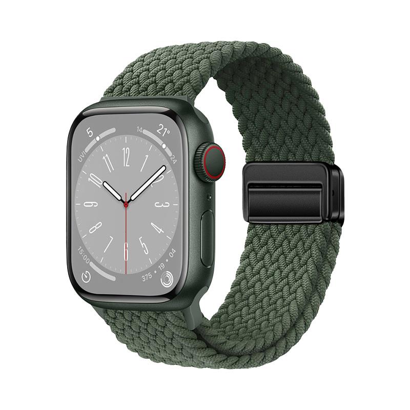 Apple Watch 10 46mm Uyumlu Zore KRD-134 Örgü Tasarımlı Hasır Kordon Strap Kayış