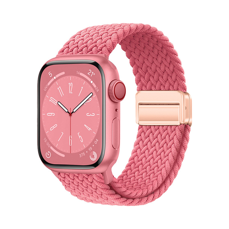 Apple Watch 10 46mm Uyumlu Zore KRD-134 Örgü Tasarımlı Hasır Kordon Strap Kayış