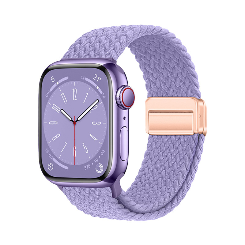 Apple Watch 10 46mm Uyumlu Zore KRD-134 Örgü Tasarımlı Hasır Kordon Strap Kayış