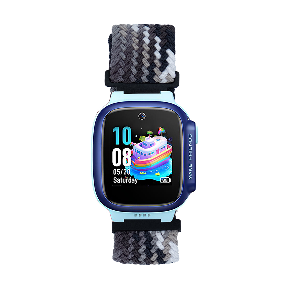 [RNZ-TA118669] Huawei Watch GT5 Pro 42mm Uyumlu Zore KRD-139 Çocuklara Özel Örgü Kordon (Siyah)