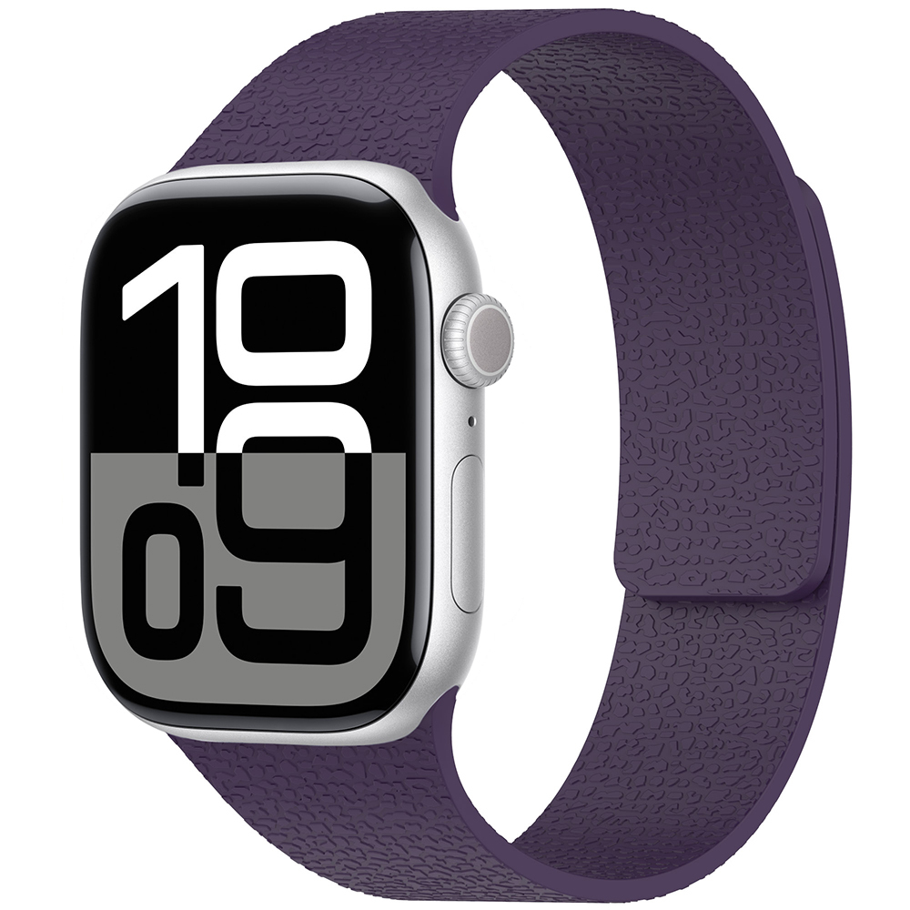 Apple Watch 10 42mm Uyumlu Zore KRD-136 Kabartma Desenli Silikon Kordon