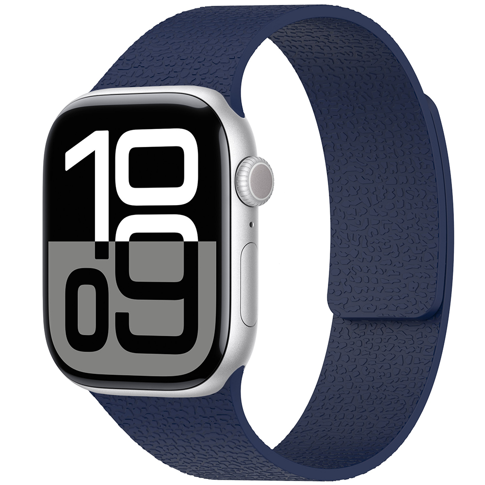 Apple Watch 10 46mm Uyumlu Zore KRD-136 Kabartma Desenli Silikon Kordon