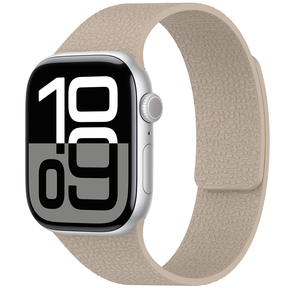 Apple Watch 10 46mm Uyumlu Zore KRD-136 Kabartma Desenli Silikon Kordon