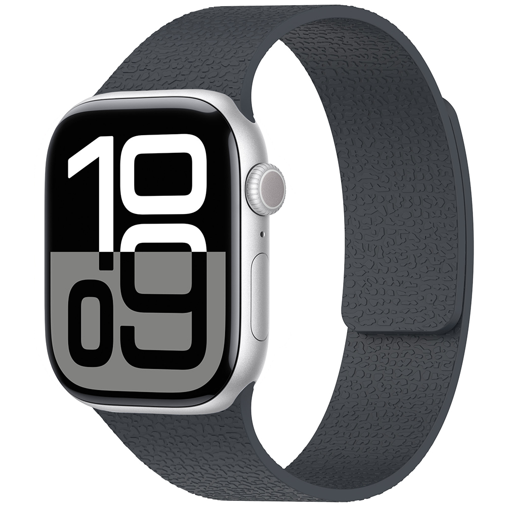 Apple Watch 10 46mm Uyumlu Zore KRD-136 Kabartma Desenli Silikon Kordon