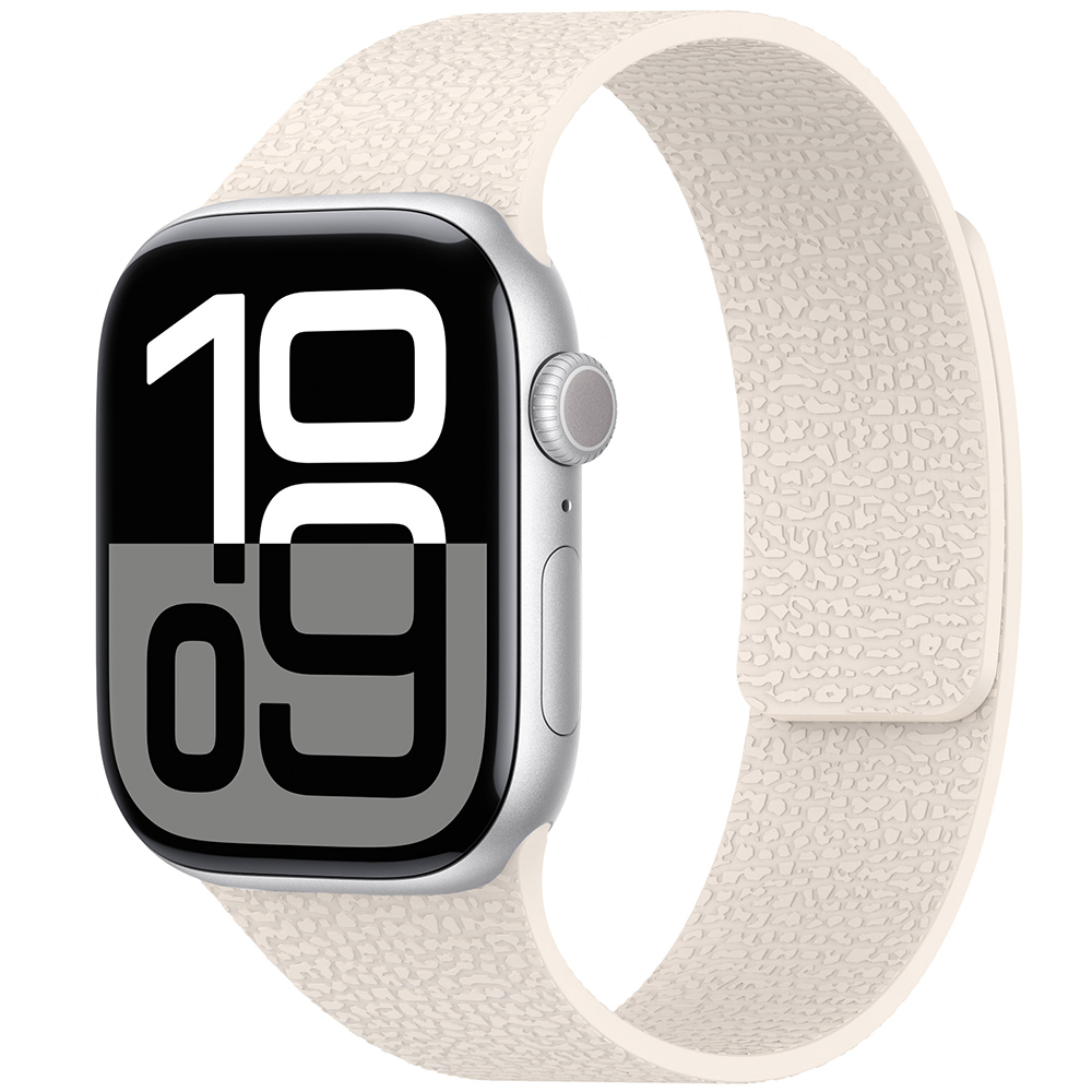 Apple Watch 10 46mm Uyumlu Zore KRD-136 Kabartma Desenli Silikon Kordon