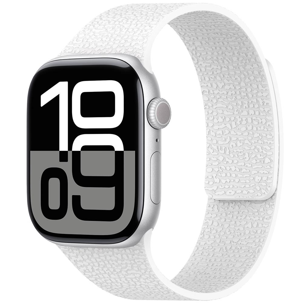 Apple Watch 10 46mm Uyumlu Zore KRD-136 Kabartma Desenli Silikon Kordon