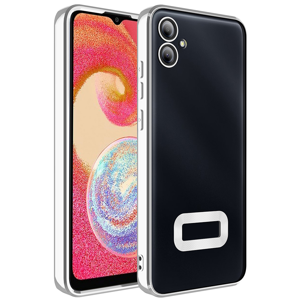 Samsung Galaxy A07 Uyumlu Kılıf Kamera Korumalı Logo Gösteren Zore Omega Kapak