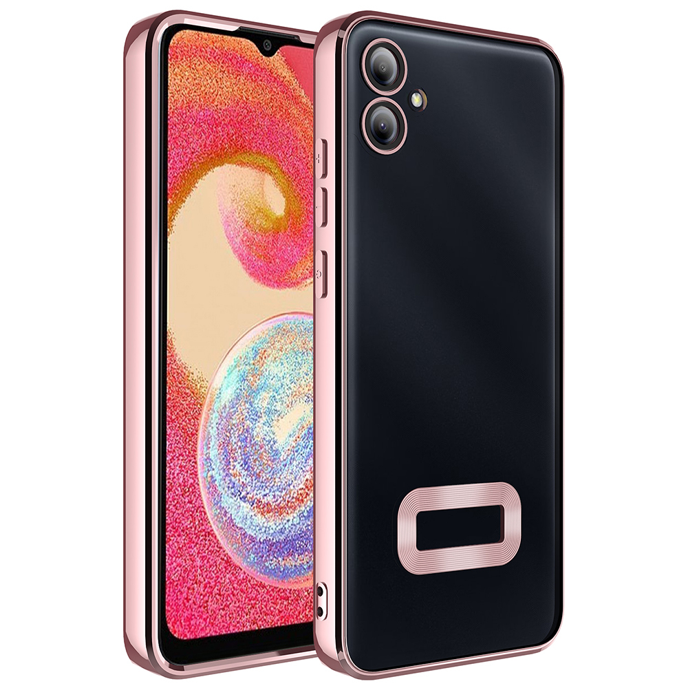 Samsung Galaxy A07 Uyumlu Kılıf Kamera Korumalı Logo Gösteren Zore Omega Kapak