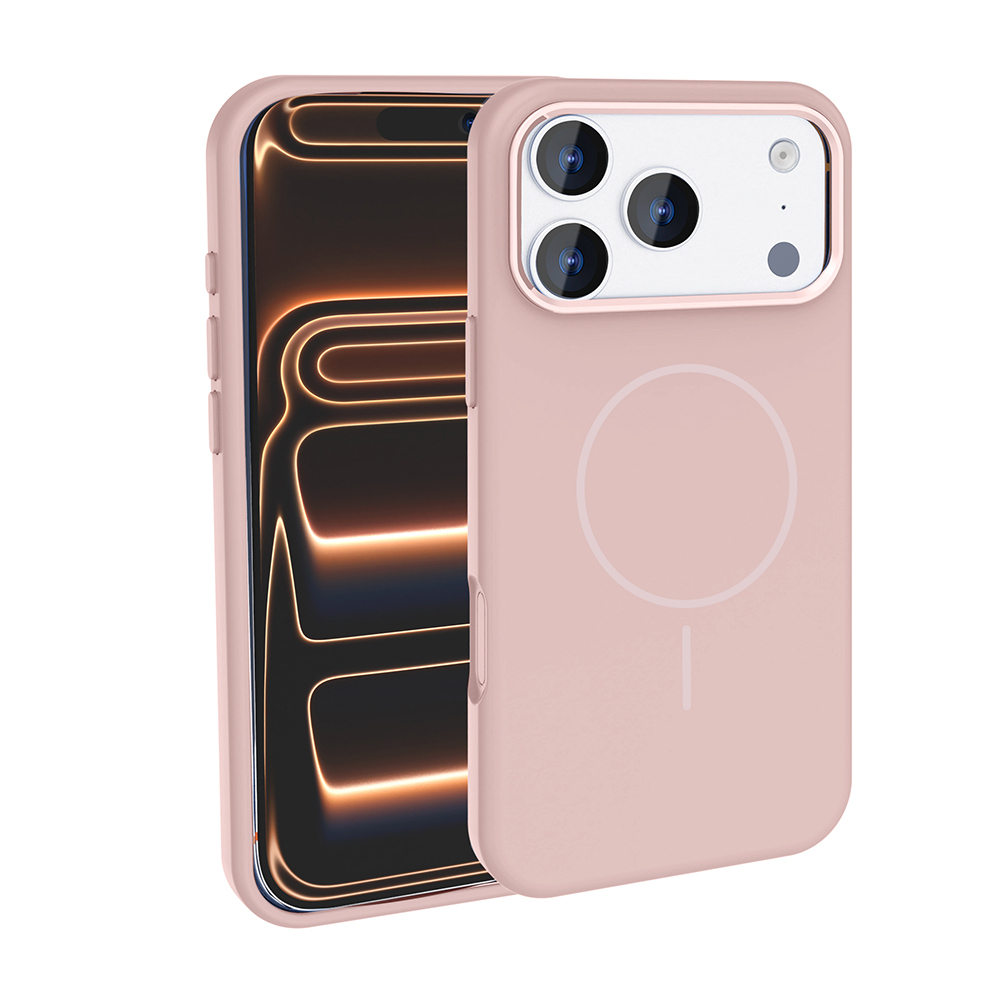 Apple iPhone 17 Pro Max Uyumlu Kılıf M-Safe Şarj Özellikli Metal Kamera Çerçeveli Zore Edi Silikon Kapak