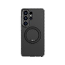 Samsung Galaxy S26 Ultra Uyumlu Kılıf M-safe Şarj Özellikli Şeffaf 360 Derece Standlı Amazingthing Titan MagSpin Serisi Kapak