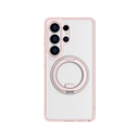 Samsung Galaxy S26 Ultra Uyumlu Kılıf M-safe Şarj Özellikli Şeffaf 360 Derece Standlı Amazingthing Titan MagSpin Serisi Kapak